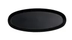 image of Cal-Mil 26143-922-13 Oval Matte Black Melamine Serving Platter, 22" x 9" x 1.5"