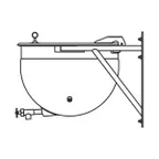 image of Legion LSWT-25 25 Gallon Wall Mount Stationary Full Steam Jacketed Direct Steam Kettle, Wall Bracket
