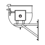 image of Legion TWWT-20 20 Gallon Wall Mount Tilting 2/3 Steam Jacketed Direct Steam Kettle, Wall-Bracket