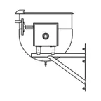 image of Legion TWWT-40 40 Gallon Wall Mount Tilting 2/3 Steam Jacketed Direct Steam Kettle, Wall-Bracket