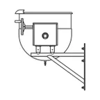 image of Legion TWWT-50 50 Gallon Wall Mount Tilting 2/3 Steam Jacketed Direct Steam Kettle, Wall-Bracket