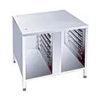 image of RATIONAL 60.30.341 US III Oven Equipment Stand, Marine Version w/ Open Base With Pan Slides