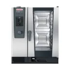 image of RATIONAL ICC 10-HALF NG 120V 1 PH Half Size 10 Pan Natural Gas Combi Oven w/ Dial Controls, Steam Generator, 83.500 BTU