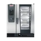 image of RATIONAL ICC 10-HALF NG 208/240V 1 PH Half Size 10 Pan Natural Gas Combi Oven w/ Steam Generator, 83.500 BTU