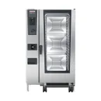 image of RATIONAL ICC 20-FULL LP 208/240V 1 PH Full Size 20 Pan LP Gas Combi Oven w/ Dial Controls, Steam Generator