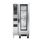 image of RATIONAL ICC 20-HALF LP 120V 1 PH Half Size 20 Pan LP Gas Combi Oven w/ Dial Controls, Steam Generator, 156.000 BTU