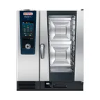 image of RATIONAL ICP 10-HALF E 480V 3 PH Half Size 10 Pan Electric Combi Oven w/ Touchscreen, Steam Generator