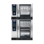 image of RATIONAL ICP 6-FULL ON 10-FULL E 480V 3 PH-QS Full Size Double Stack Electric Combi Oven w/ 16 Pan, Programmable Controls