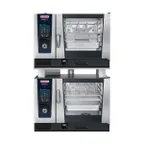 image of RATIONAL ICP 6-FULL ON 6-FULL LP 208/240V 1 PH-QS Full Size 12 Pan Liquid Propane Combi Oven w/ Programmable Controls Double Stacked