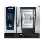 image of RATIONAL ICP 6-HALF LP 120V 1 PH Half Size 6 Pan Liquid Propane Gas Combi Oven w/ Touchscreen, Steam Generator, 48.500 BTU