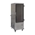 image of Dinex DXPACR15RCL 28" Glass Door Air Curtain Refrigerator, Bottom Mounted Self-Contained,  (15) 18" x 26" or (30) 14" x 18" Trays