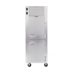 image of Traulsen RDT132KUT-HHS 24" 1-Section Reach-In Refrigerator Freezer Combo w/ 2 Half Solid Doors, All Stainless Steel