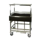 image of Winholt SSMIT-3636MLC-CAN-ADJ Adj. Insulated Display Table, 36"W×36"D×51-1/2"H, Ice/Canopy 4×5"