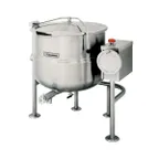 image of Cleveland KDL100T 100 Gallon Floor Tilting 2/3 Steam Jacketed Direct Steam Kettle w/ Quad-Leg