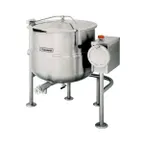 image of Cleveland KDL125T 125 Gallon Floor Tilting 2/3 Steam Jacketed Direct Steam Kettle w/ Quad-Leg Base