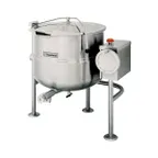 image of Cleveland KDL40T 40 Gallon Floor Tilting 2/3 Steam Jacketed Direct Steam Kettle w/ Tri-Leg Base