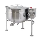 image of Cleveland KDL60TSH 60 Gallon Floor Tilting Full Steam Jacketed Direct Steam Kettle w/ Tri-Leg Base