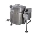 image of Cleveland KEL40T 40 Gallon Floor Tilting 2/3 Steam Jacketed Electric Kettle w/ Tri-Leg, 208/240V