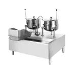 image of Cleveland SD650K12 12 Gallon Floor Tilting 2/3 Steam Jacketed Direct Steam Kettle w/ 26" Cabinet