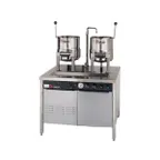 image of Groen 142839 10 Gallon Floor Tilting 2/3 Steam Jacketed Electric Kettle w/ 36" Cabinet Assembly