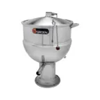 image of Groen PT-80 80 Gallon Floor Stationary 2/3 Steam Jacketed Direct Steam Kettle w/ Pedestal Base