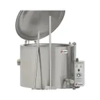 image of Legion LGB-30FMV 30 Gallon Floor Stationary Full Steam Jacketed Gas Kettle w/ Tri-Leg Base, 79.855 BTU