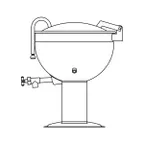 image of Legion LSP-100 100 Gallon Floor Stationary Full Steam Jacketed Direct Steam Kettle w/ Pedestal Base