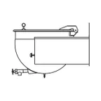 image of Legion LSWC-80MV 80 Gallon Wall Mount Stationary Full Steam Jacketed Direct Steam Kettle w/ Mixer