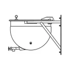 image of Legion LSWT-100 100 Gallon Wall Mount Stationary Steam Jacketed Direct Steam Kettle, Wall-Bracket
