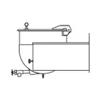 image of Legion LTWC-50 50 Gallon Wall Mount Stationary 2/3 Steam Jacketed Direct Steam Kettle, Wall Console