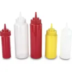 image of Concasse MCDV8KK - 8oz Red Squeeze Bottle, Single Tip, Red Cap, Condiment Dispenser