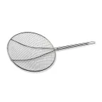 image of Concasse MCEPRM12 Skimmer – 12" Round Nickel Plated Steel Mesh Bowl, Professional Kitchen Tool