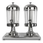 image of Concasse MCEQDJ16 Double Juice Dispenser, 8 Liter, Plastic Container, Metal Base