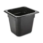 image of Concasse MCIP1210N 1/2 Size Food Pan, 10-3/8" W x 12-3/4" D x 4" H, Black Polycarbonate, NSF