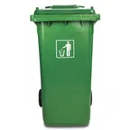 image of Concasse MCLBBREC240 - Commercial Rectangular Trash Can, 63 Gallon Heavy Duty Green