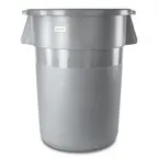 image of Concasse MCLBBRED168 Heavy Duty Commercial Trash Can, 44‑Gallon Gray Capacity, Steel Construction