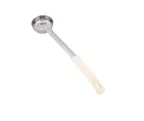 image of Concasse MCP03EP Portion Control Spoon – 3 oz Perforated Stainless Steel Spoon with Beige Handle
