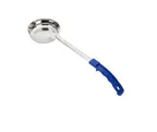 image of Concasse MCP08E Portion Control Spoon – 8 oz Solid Stainless Steel Spoon with Blue Handle