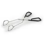 image of Concasse MCPTAIP10 Scissor Tongs, 10" Long, Stainless Steel with Black Plastic Handle