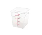 image of Concasse MCRC15000 Square Food Storage Container, 18 Liters, Clear Polycarbonate, With Cap - 1/Each