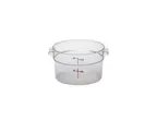 image of Concasse MCRR1000 Clear Polycarbonate Food Storage Container, 1 Liter, Round with Cap