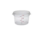 image of Concasse MCRR10000 Food Storage Container, 12 Liters, Round, Clear Polycarbonate with Cap
