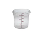 image of Concasse MCRR15000 Clear Polycarbonate Food Storage Container, 18 Liters, Round, With Cap