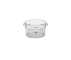 image of Concasse MCRR2000 Clear Polycarbonate Food Storage Container, 2 Liters, Round, With Cap