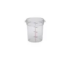 image of Concasse MCRR4000 Clear Polycarbonate Food Storage Container, 4 Liters, Round with Cap