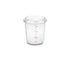image of Concasse MCRR7500 Clear Polycarbonate Food Storage Container, 8 Liters, Round, With Cap