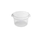 image of Concasse MCRRL6000 Clear Polycarbonate Food Storage Container, 6 Liters, Round, With Cap