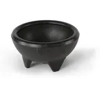 image of Concasse MCSAL03 Molcajete Salsa Bowl, Plastic Black Bowl, 5" Diameter, Heavy‑Duty Design - 1/Each