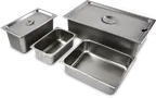 image of Concasse MCT241600 Stainless Steel Steam Table Pan Cover, 1/6 Size, Solid, With Handle