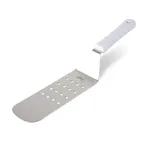 image of Concasse MCVAT085P Flexible Stainless Steel Turner, 8" x 3", Perforated, Nylon Handle, White